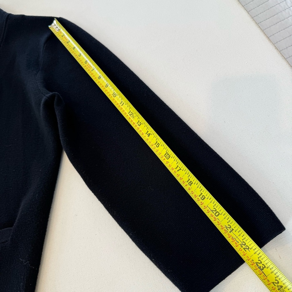 J Crew Cecile Relaxed Sweater Blazer Womens L Black Wool Double Knit Capsule - Picture 16 of 16